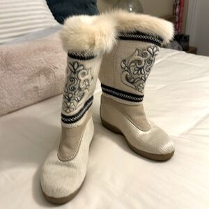 Tecnica White and Black Winter Boots